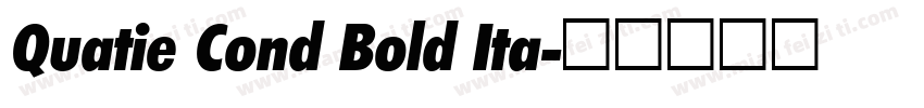 Quatie Cond Bold Ita字体转换